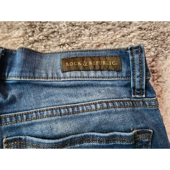 Rock & Republic Women's Jeans Size 8M Waist 28 Skinny Banshee Inseem 26 - Picture 5 of 9